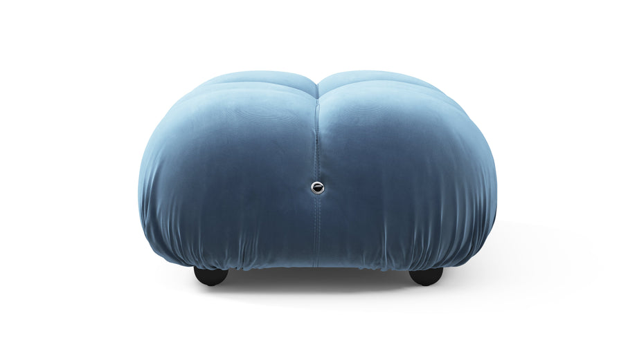 Bellini OttomanAegean Blue Velvet