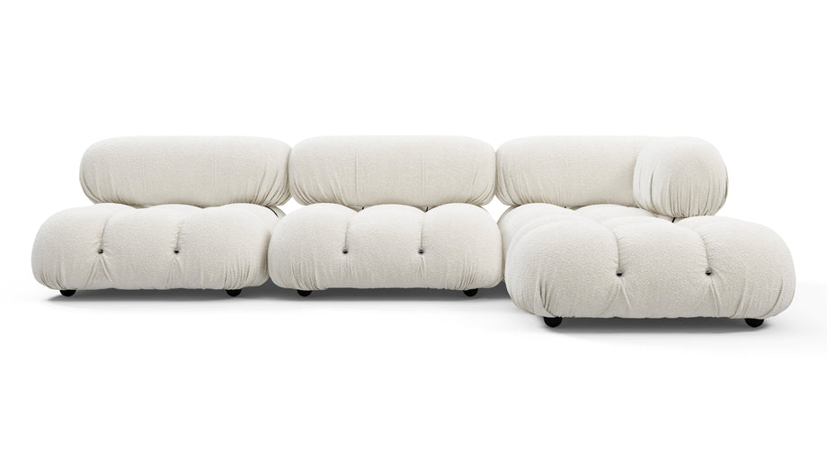 Bellini SeccionalWhite Boucle