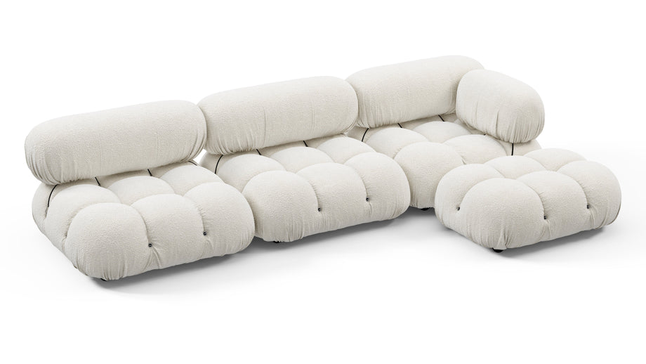 Bellini SeccionalWhite Boucle