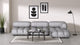 Bellini Sectional - Light Gray Velvet - Image 8