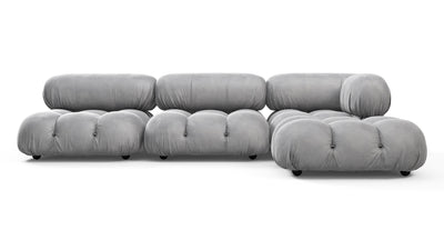 Bellini Sectional - Light Gray Velvet - Image 1