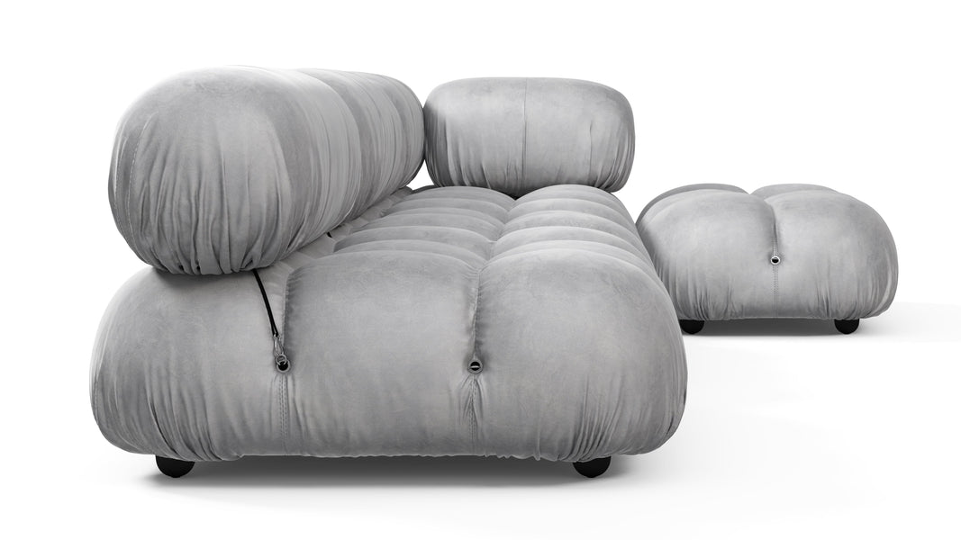 Bellini SectionalLight Gray Velvet
