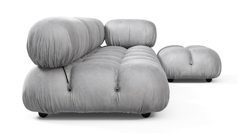 Bellini SeccionalLight Gray Velvet