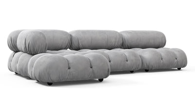 Bellini Sectional - Light Gray Velvet - Image 2