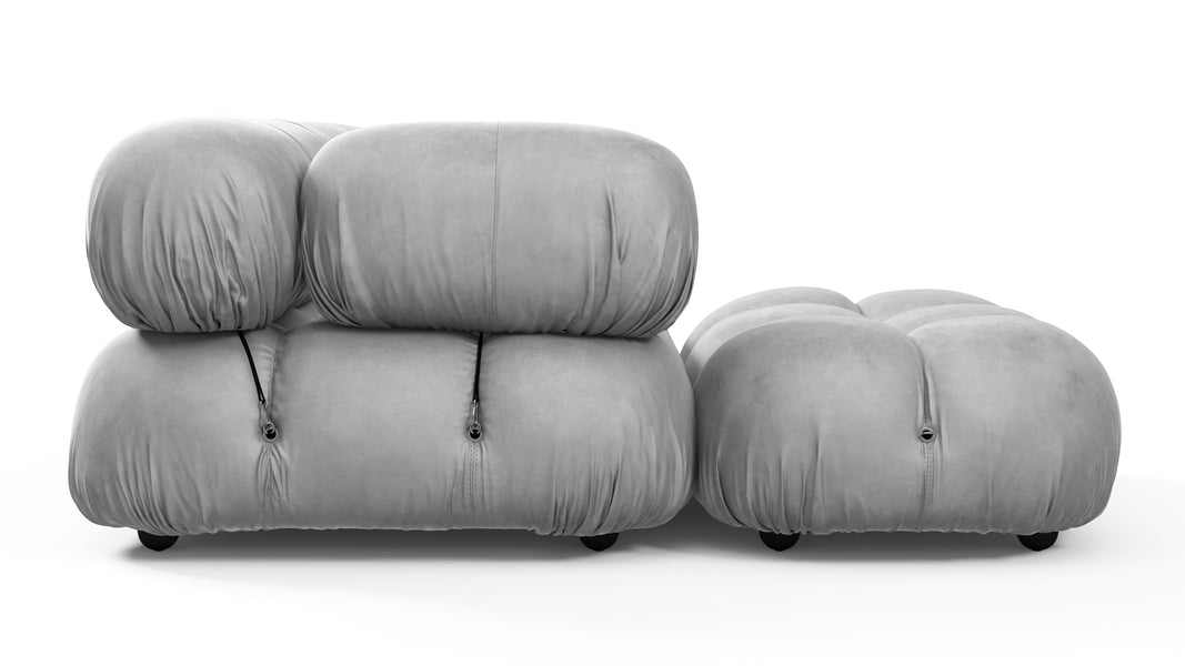 Bellini SectionalLight Gray Velvet