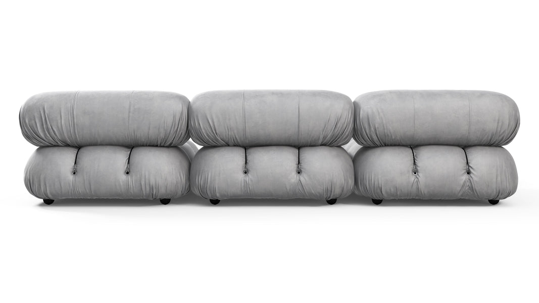 Bellini SectionalLight Gray Velvet