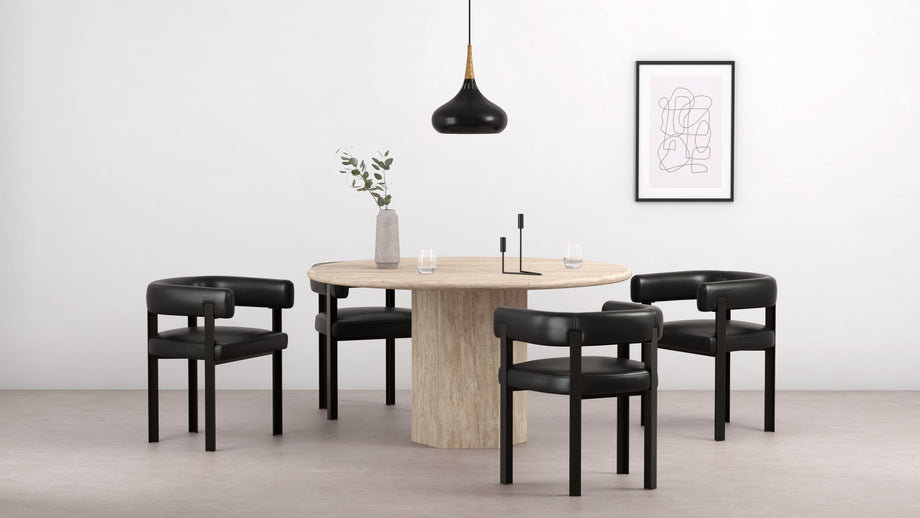 TayTay - Tay Chair, Midnight Black Premium Leather