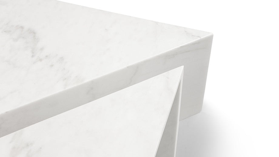 DeaDea - Dea Coffee Table Set, White Marble