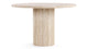 Saturn - Saturn - Saturn Round Pedestal Dining Table, Travertine, 122cm - Image 1