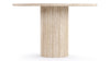 Saturn - Saturn - Saturn Round Pedestal Dining Table, Travertine, 48in - Image 3