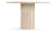 Saturn - Saturn - Saturn Round Pedestal Dining Table, Travertine, 122cm - Image 3