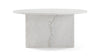 Olivia - Olivia - Olivia Coffee Table, Round, White Marble - Image 3