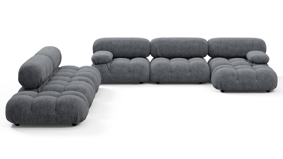 Seccional grande BelliniGray Boucle