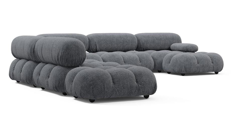 Seccional grande BelliniGray Boucle
