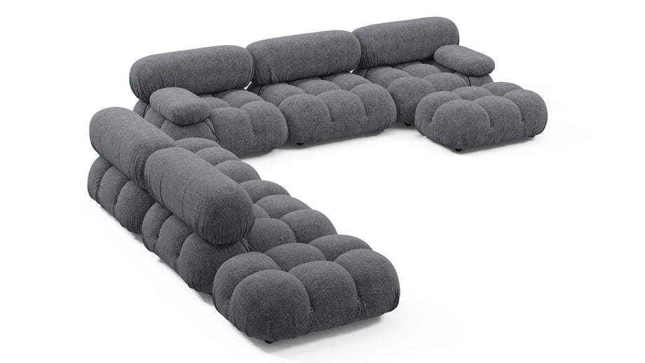 Seccional grande BelliniGray Boucle