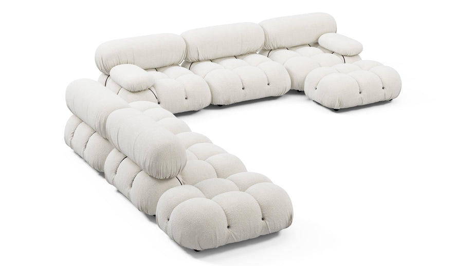 Seccional grande BelliniWhite Boucle