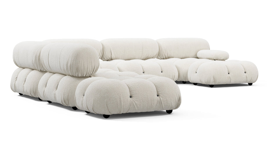 Seccional grande BelliniWhite Boucle