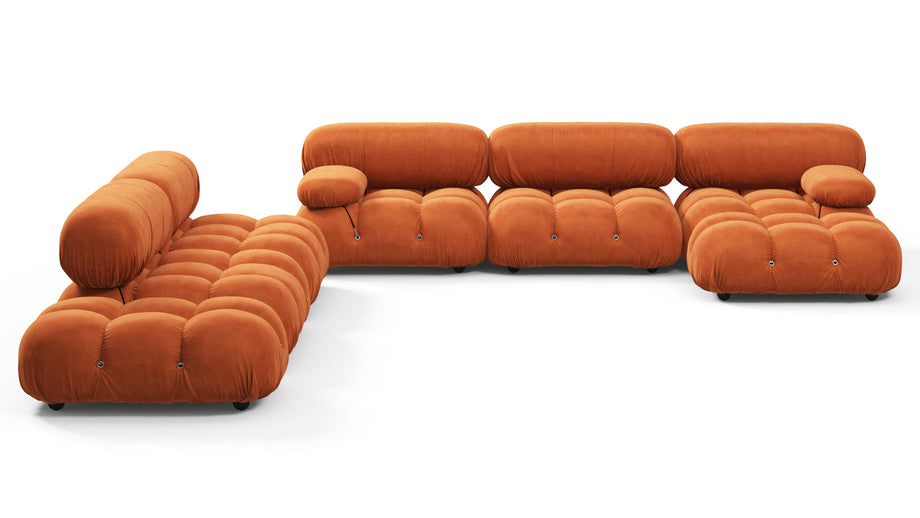 Seccional grande BelliniApricot Velvet