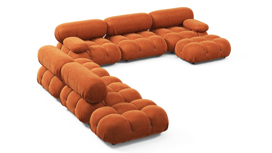 Seccional grande BelliniApricot Velvet