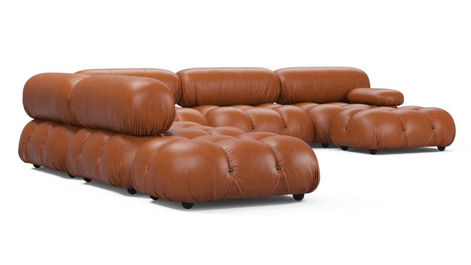 Seccional grande BelliniTan Premium Leather