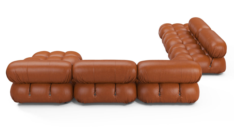 Seccional grande BelliniTan Premium Leather
