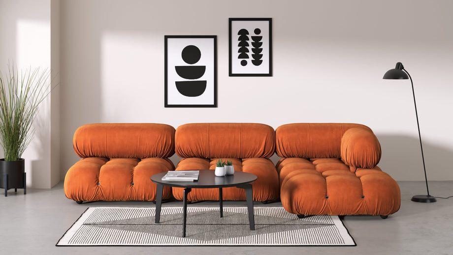 Bellini SeccionalApricot Velvet