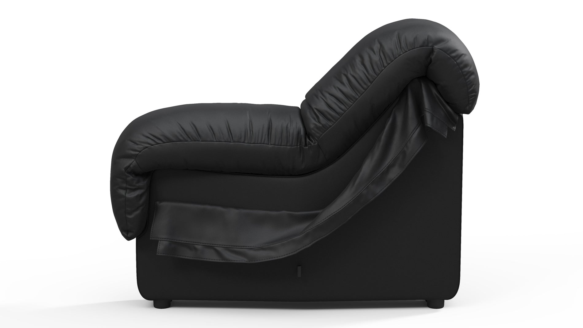 DS 600Schwarzes veganes Leder