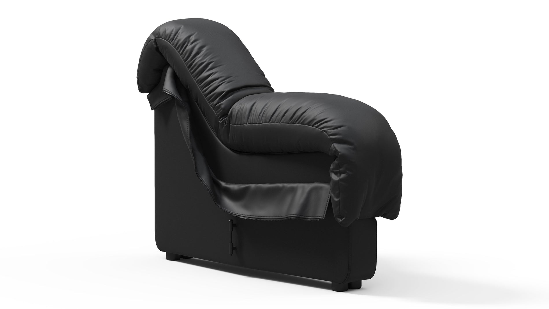 DS 600Schwarzes veganes Leder