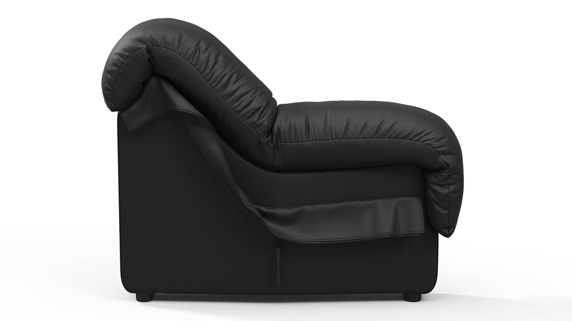 DS 600Schwarzes veganes Leder