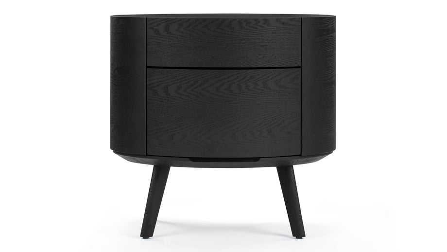 FelixFelix - Felix Two Drawer Nightstand, Black Ash