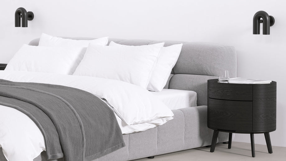 FelixFelix - Felix Two Drawer Nightstand, Black Ash