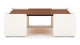 Tavolo Morbido - Tavolo Morbido - Tavolo Morbido Coffee Table, Brown Tempered Glass and Ivory - Image 3