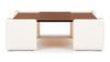 Tavolo Morbido - Tavolo Morbido - Tavolo Morbido Coffee Table, Brown Tempered Glass and Ivory - Image 3