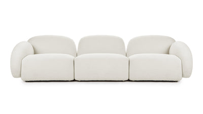Gigi - Gigi - Gigi Three Seater Sofa, White Boucle - Image 1