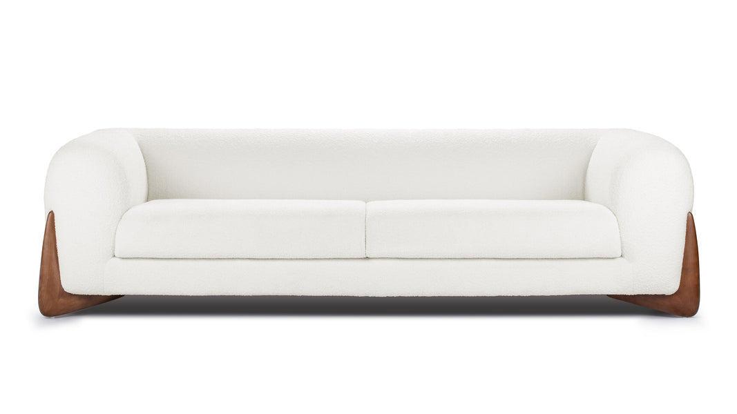 BretonBreton - Breton Three Seater Sofa, White Boucle