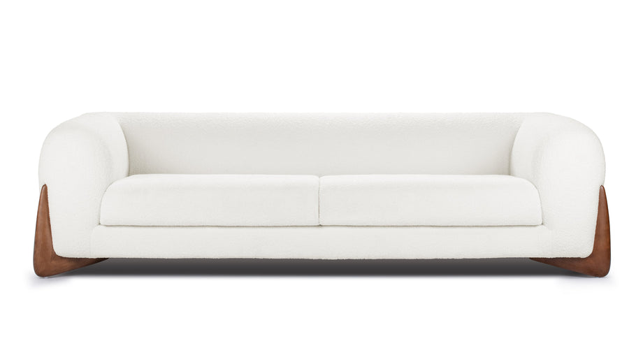 BretonBreton - Breton Three Seater Sofa, White Boucle