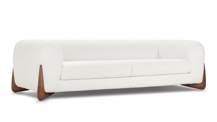 BretonBreton - Breton Three Seater Sofa, White Boucle