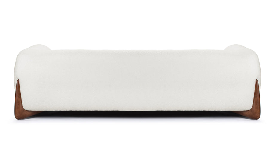 BretonBreton - Breton Three Seater Sofa, White Boucle