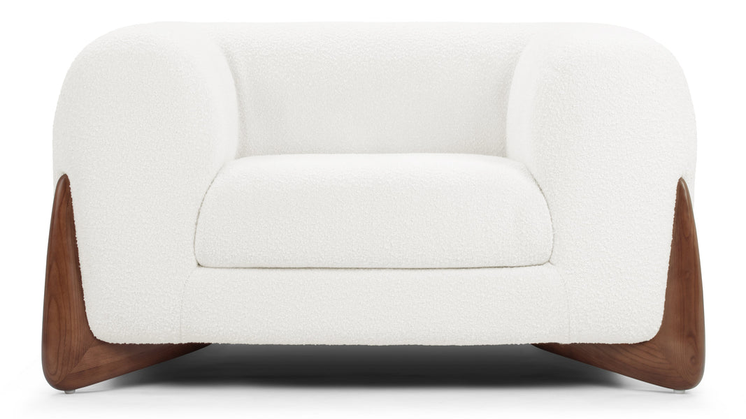 BretonBreton - Breton Lounge Chair, White Boucle