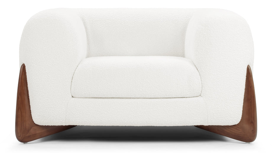 BretonBreton - Breton Lounge Chair, White Boucle