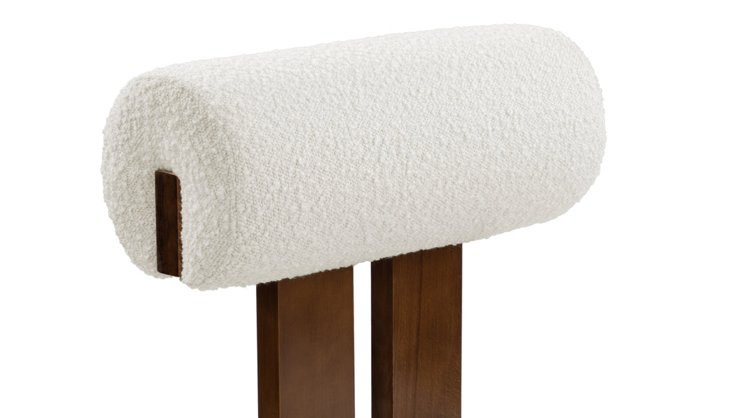 HipopótamoHippo - Hippo Dining Chair, White Boucle