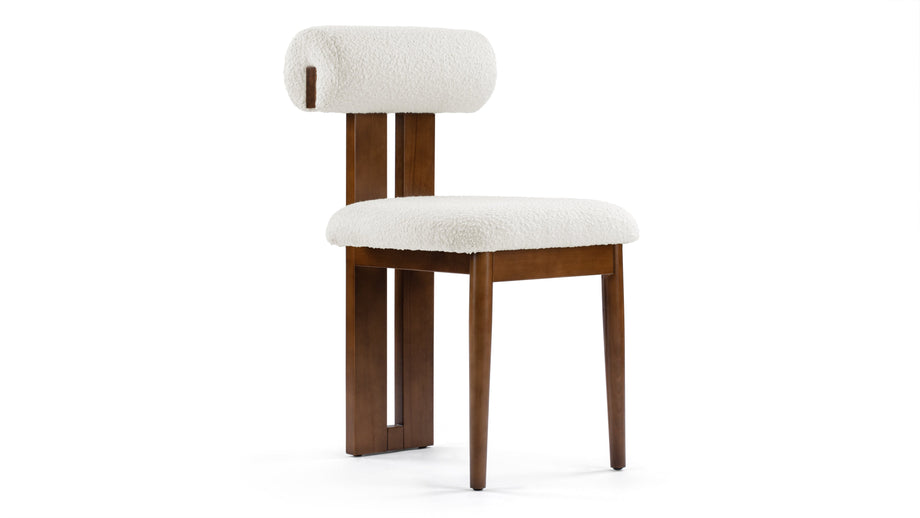 HipopótamoHippo - Hippo Dining Chair, White Boucle