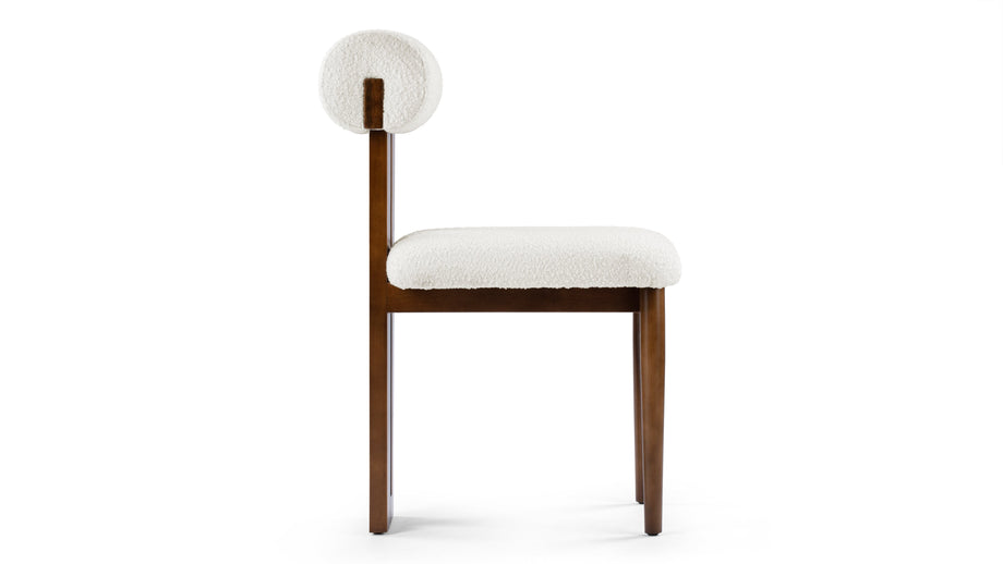 HipopótamoHippo - Hippo Dining Chair, White Boucle