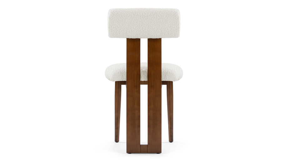 HipopótamoHippo - Hippo Dining Chair, White Boucle