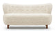 Petra - Petra - Petra Sofa, White Long Hair Sherpa and Walnut - Image 1