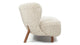 Petra - Petra - Petra Sofa, White Long Hair Sherpa and Walnut - Image 3