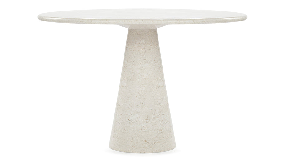 AnsonAnson - Anson Round Dining Table, Limestone, 119cm