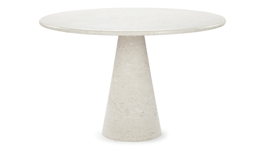 AnsonAnson - Anson Round Dining Table, Limestone, 119cm