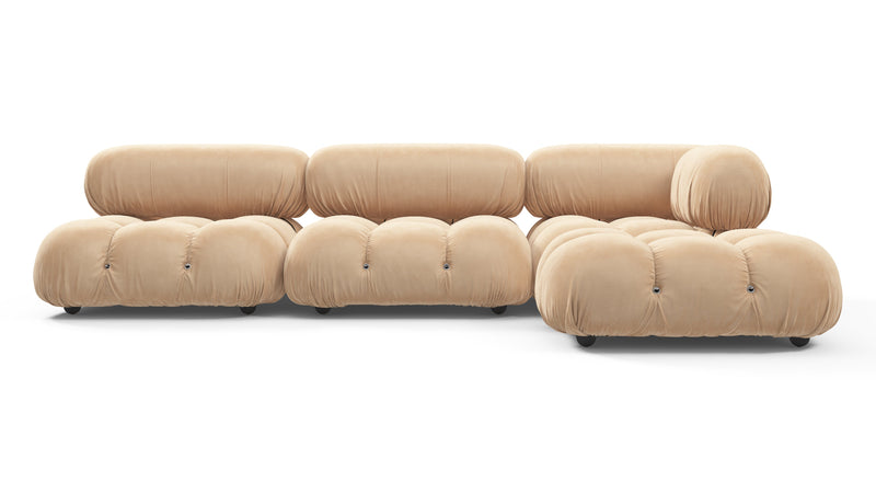 Bellini SectionalEcru Velvet