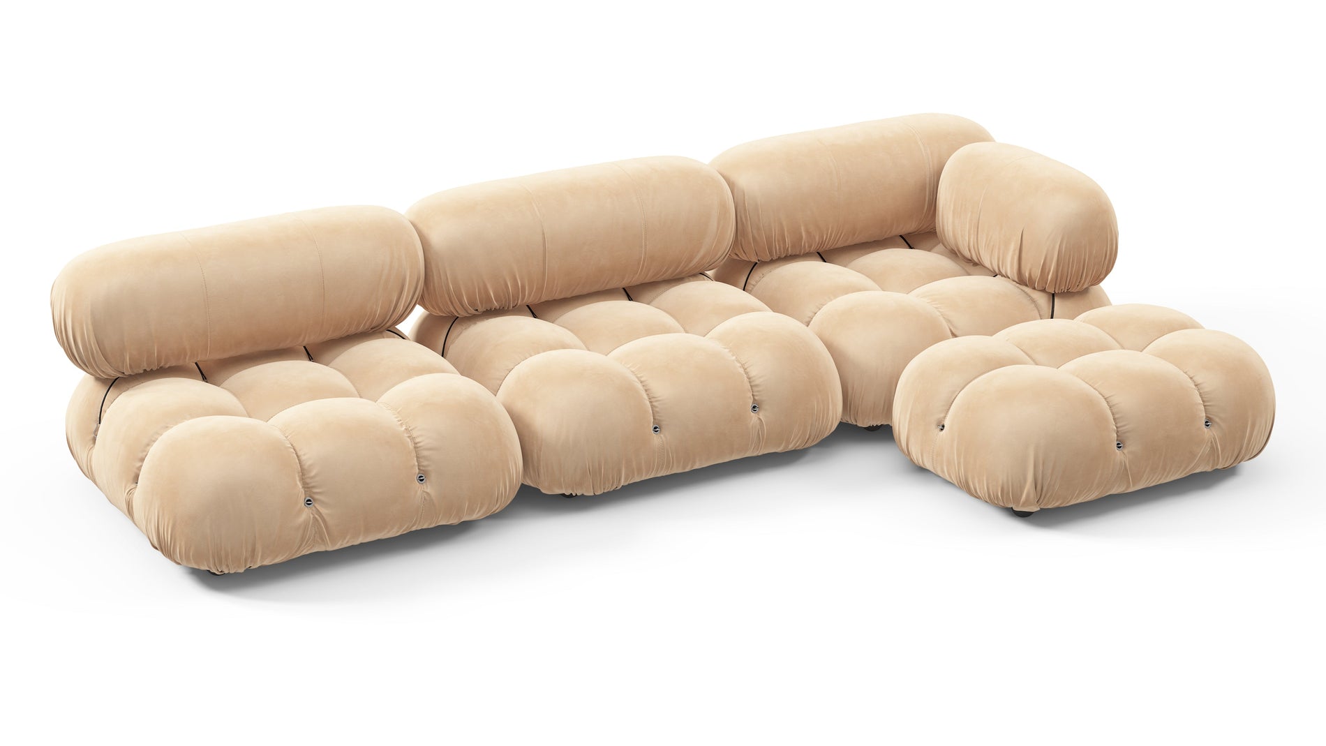 Bellini SectionalEcru Velvet